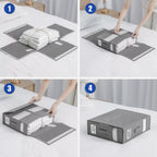 Foldable Bedding Organizer Space-Saving Fabric Storage for Sheets Duvet Covers Pillowcases