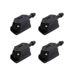 Car Wiper Nozzle Four-Hole Adjustable Spray Black Nylon 2/4/8 Pack for Truck and Car
