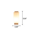 Modern Minimalist Solid Wood and Glass 1-Light Square Wall Sconce Lamp LED Compatible