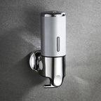 Wall Mounted Soap Dispenser Stainless Steel ABS 16.9 fl oz Push Pump Bathroom Organizer Set of 1-3