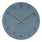 Silent Nordic Wall Clock 35cm Minimalist Design Non-Ticking Walnut Hands MDF Board