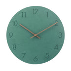 Silent Nordic Wall Clock 35cm Minimalist Design Non-Ticking Walnut Hands MDF Board