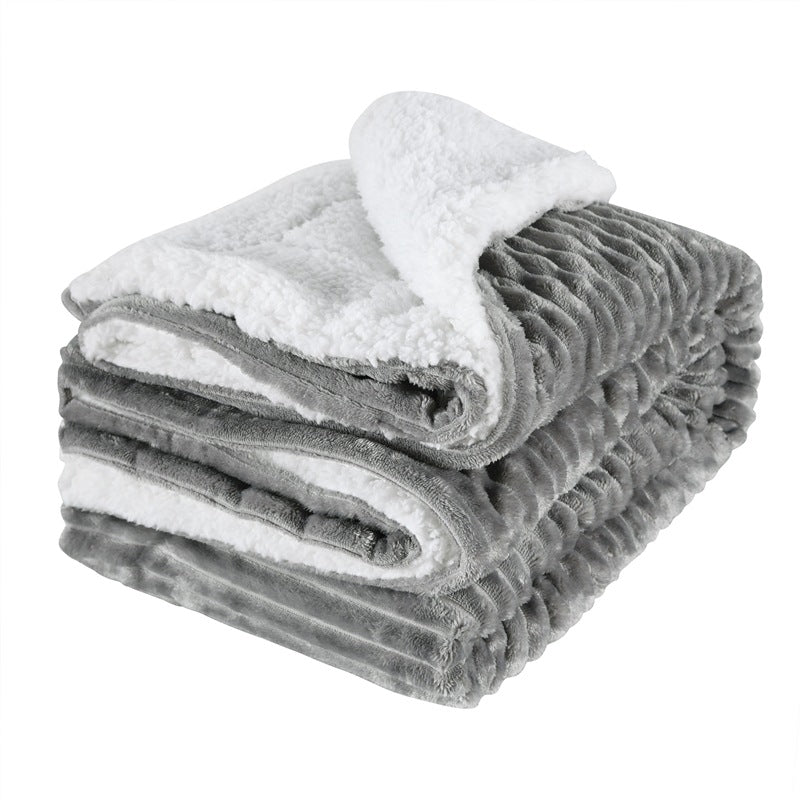 Ultra-Soft Plush Reversible Blanket for Women Cozy White and Elegant Design