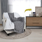 Women's Ultra-Soft Reversible Blanket Fleece and Sherpa Cozy Warm Throw Blanket