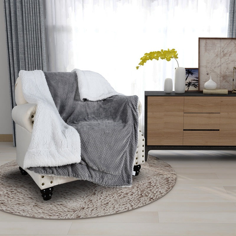 Women's Ultra-Soft Reversible Blanket Fleece and Sherpa Cozy Warm Throw Blanket