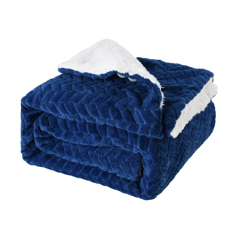 Brehn Ladies Throw Blanket Soft Microfiber Reversible Cozy Warm Blanket for Sofa Bed Travel