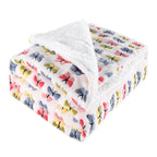 Women's Soft Microfleece Blanket Large Colorful Butterfly Pattern Cozy Throw for Indoor Outdoor Use