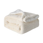 Women's Ultra-Soft Reversible Blanket Fleece and Sherpa Cozy Warm Throw Blanket