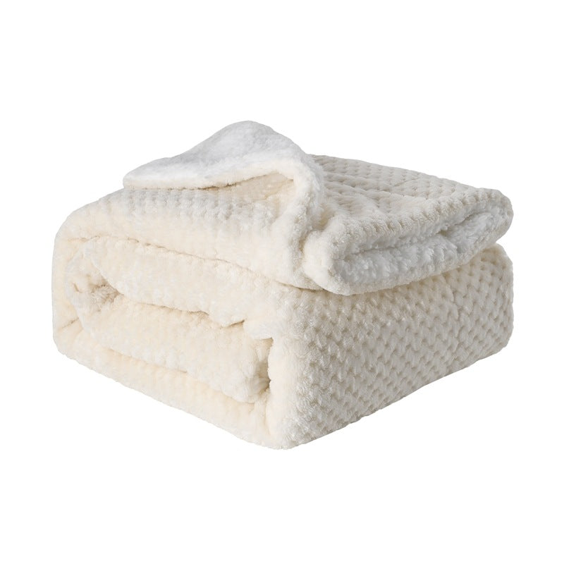 Women's Ultra-Soft Reversible Blanket Fleece and Sherpa Cozy Warm Throw Blanket