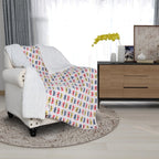Women's Soft Microfleece Blanket Large Colorful Butterfly Pattern Cozy Throw for Indoor Outdoor Use