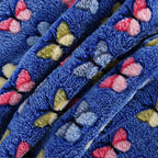 Women's Soft Microfleece Blanket Large Colorful Butterfly Pattern Cozy Throw for Indoor Outdoor Use