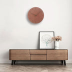 Silent Nordic Wall Clock 35cm Minimalist Design Non-Ticking Walnut Hands MDF Board