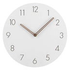 Silent Nordic Wall Clock 35cm Minimalist Design Non-Ticking Walnut Hands MDF Board