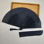 Elegant Women's Folding Fan High-Quality Durable Material with Carrying Bag