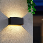 Modern Outdoor Waterproof Rectangular Aluminum LED Wall Sconce Lamp Black or White 12W/24W Hardwired