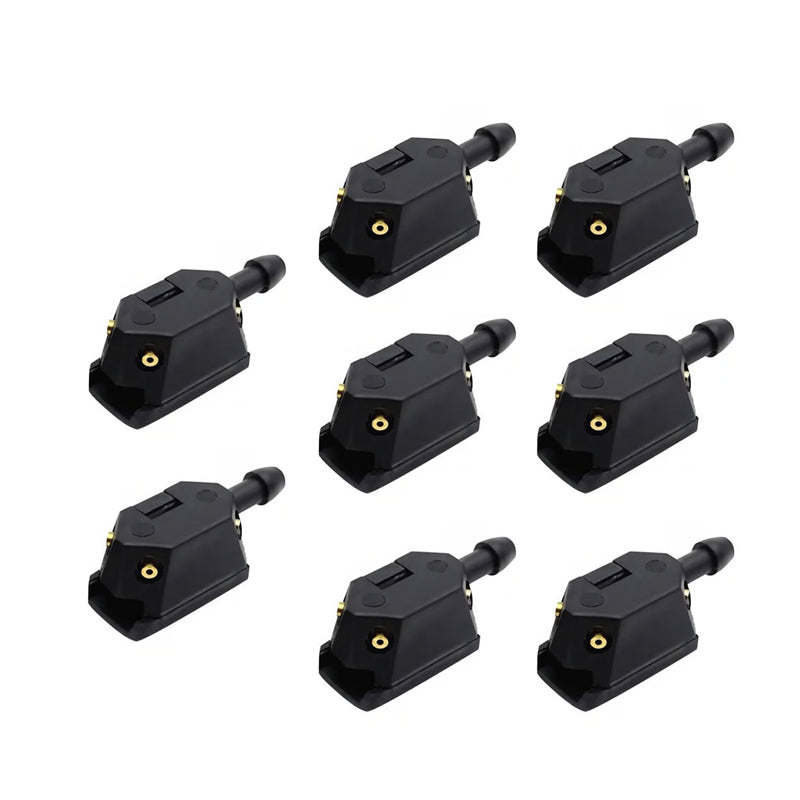 Car Wiper Nozzle Four-Hole Adjustable Spray Black Nylon 2/4/8 Pack for Truck and Car