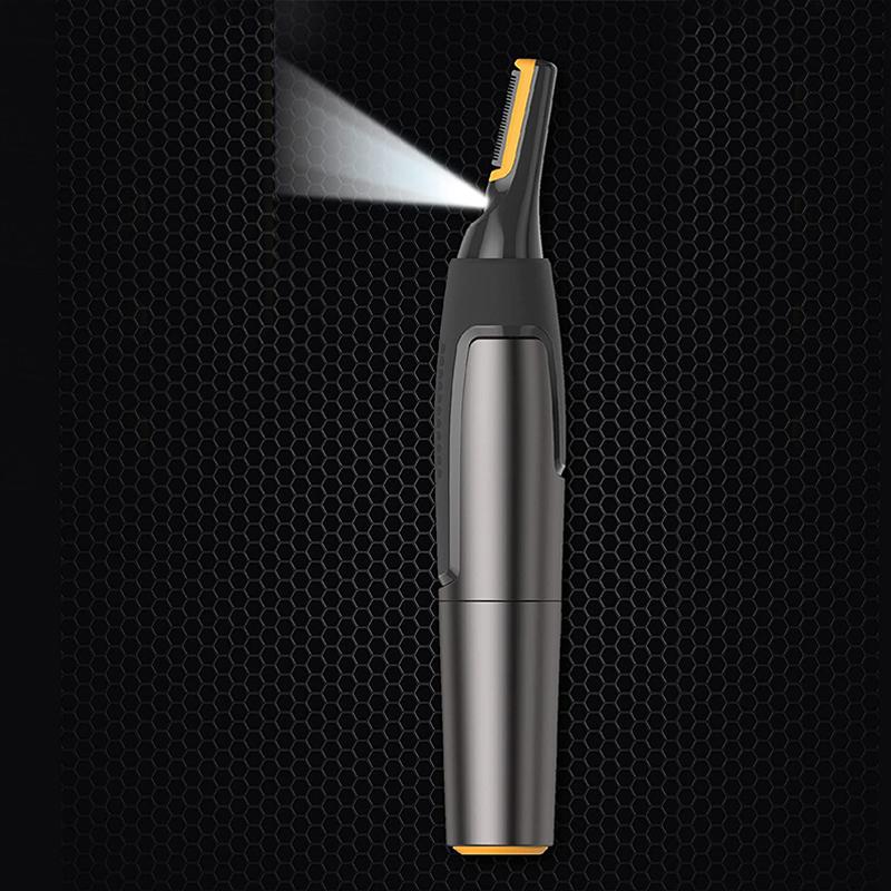 Precision Nose and Ear Hair Trimmer with Titanium Blades and LED Light, Ultra-Thin Cutting Head