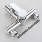 Wall-Mounted Stainless Steel Bathtub Filler with Handheld Shower Chrome Finish Single Lever Control