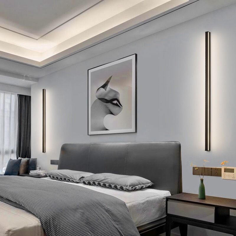 Harrow Minimalistic Linear LED Wall Light Matte Black Aluminum Modern Indoor Lighting