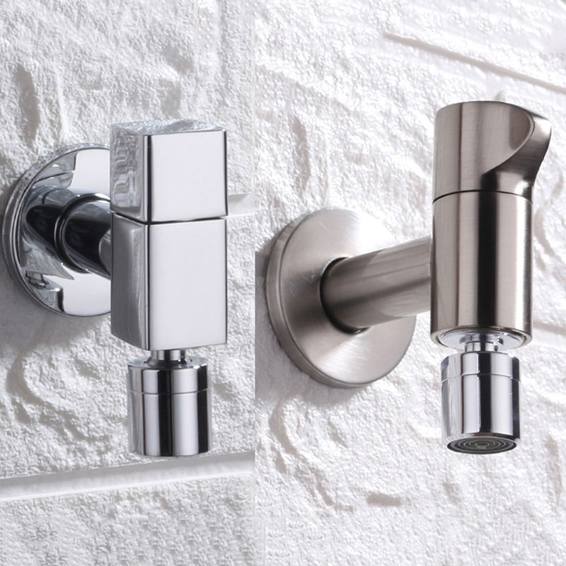 Wall-Mounted Bathroom Faucet Knob Handle Solid Brass Round Single Handle 3.5" Height Black Chrome Gold White Brushed Brass