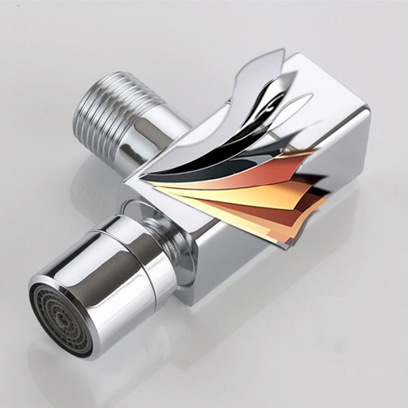 Wall-Mounted Bathroom Faucet Knob Handle Solid Brass Round Single Handle 3.5" Height Black Chrome Gold White Brushed Brass