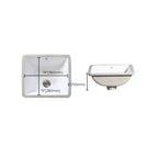Modern Oval Undermount Porcelain Sink with Pop-Up Drain White Ceramic Bathroom Basin