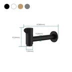 Wall-Mounted Bathroom Sink Faucet Copper Low Arc Cross Handle Single Hole