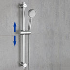Wall-Mounted Stainless Steel Bathtub Filler with Handheld Shower Chrome Finish Single Lever Control