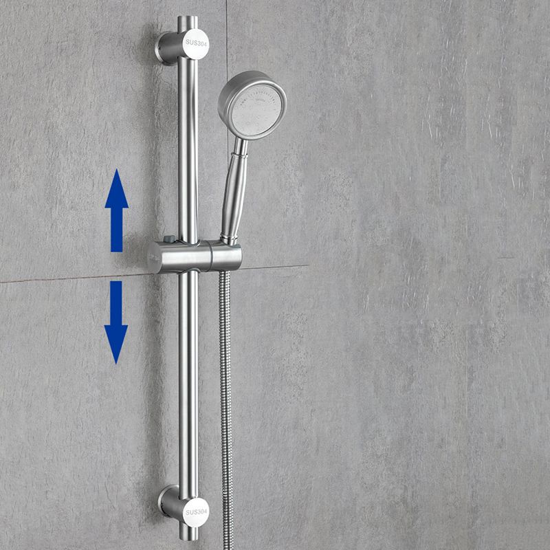 Wall-Mounted Stainless Steel Bathtub Filler with Handheld Shower Chrome Finish Single Lever Control