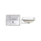 Modern Oval Undermount Porcelain Sink with Pop-Up Drain White Ceramic Bathroom Basin