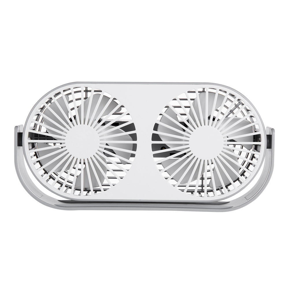 Harrow Portable Dual Fan USB Rechargeable Compact Lightweight Quiet Adjustable Fans