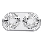 Portable Dual Fan USB Rechargeable Compact Lightweight Adjustable Airflow Quiet Operation