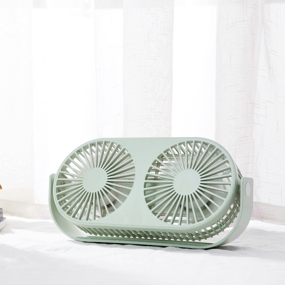Harrow Portable Dual Fan USB Rechargeable Compact Lightweight Quiet Adjustable Fans