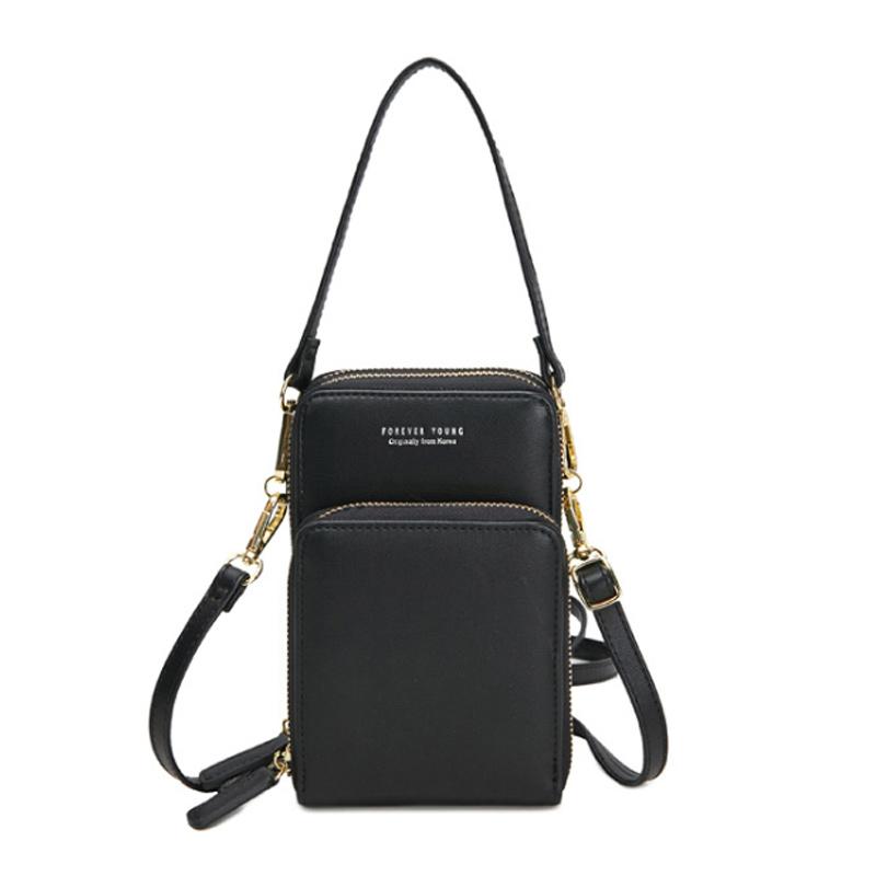Touchscreen Phone Crossbody Bag with RFID Blocking and Removable Straps, Synthetic Leather, Fits Phones Up to 6.5 Inch