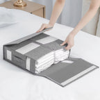 Foldable Bedding Organizer Space-Saving Fabric Storage for Sheets Duvet Covers Pillowcases