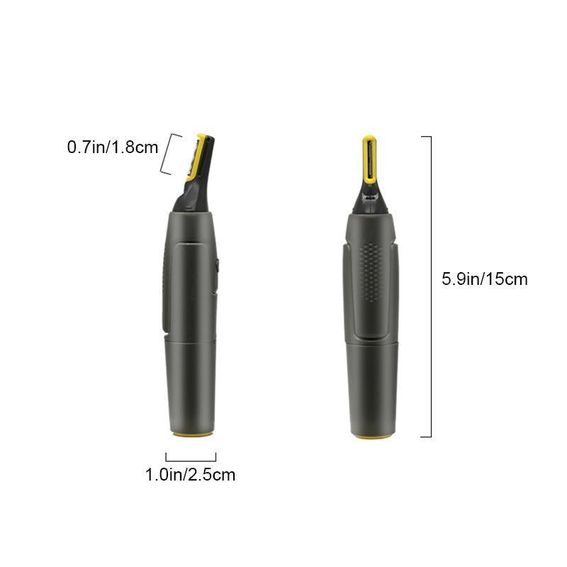 Precision Nose and Ear Hair Trimmer with Titanium Blades and LED Light, Ultra-Thin Cutting Head