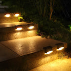 Solar Waterproof LED Step Light Solar-Powered Outdoor Stair Lighting Weather-Resistant