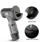 12V Cordless Mini Angle Grinder 400W 15000 RPM with 75mm Cutting Disc and Rechargeable Battery Black