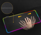 RGB Mouse Pad with 13 Light Modes Ultra Smooth Nano-Textured Surface Non-Slip Rubber Base