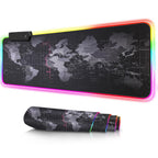 RGB Mouse Pad with 13 Light Modes Ultra Smooth Nano-Textured Surface Non-Slip Rubber Base