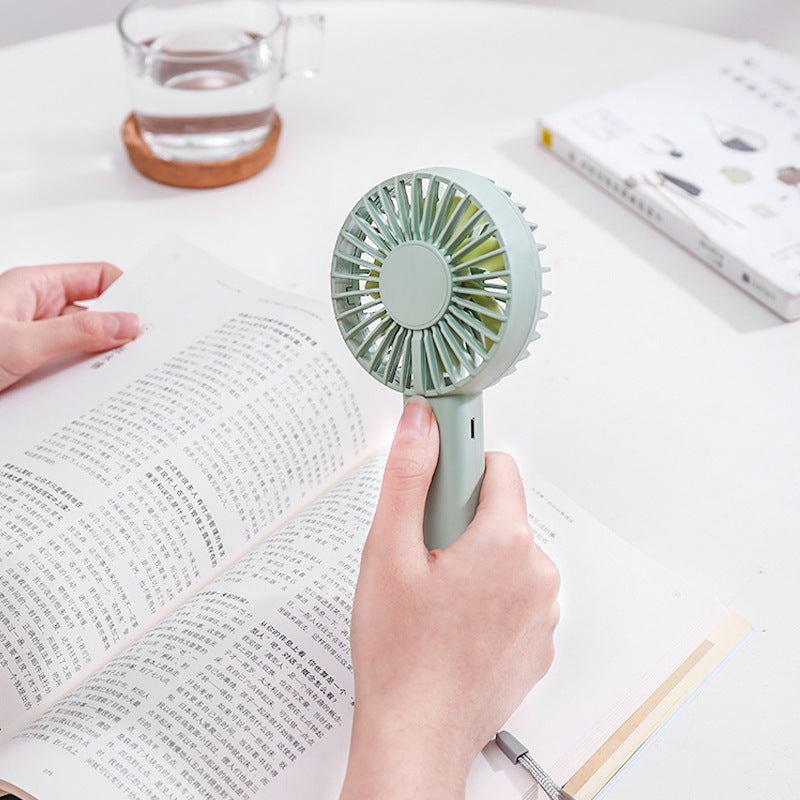 Portable Mini Hand Fan Rechargeable USB Battery Operated Quiet One-Button Operation