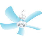 Ladies Table Fan Adjustable Tilt Angle Quiet Operation 40cm Blue Blades Compact