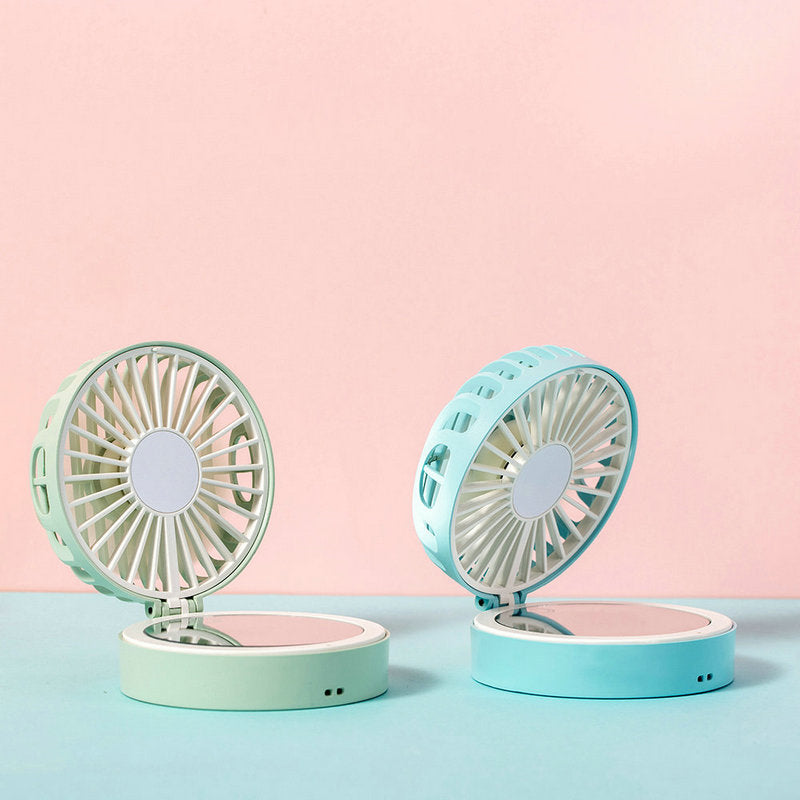 Harrow Portable Folding Table Fan USB Rechargeable Compact Adjustable Angle