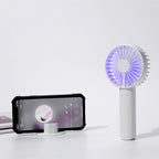 Portable Rechargeable Desk Fan with Adjustable Speeds and Stable Base Compact Lightweight