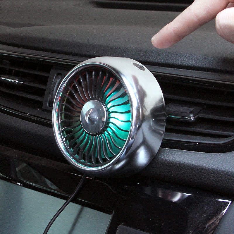 Compact Desktop Cooling Fan Portable Adjustable Angle Turbine Design for Home Office