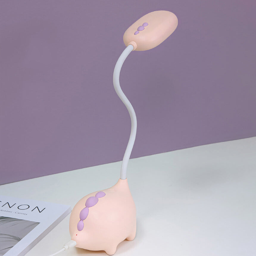 Rechargeable LED Desk Lamp with Cartoon Dinosaur Design Eye Care Table Light 15 Inch Polypropylene