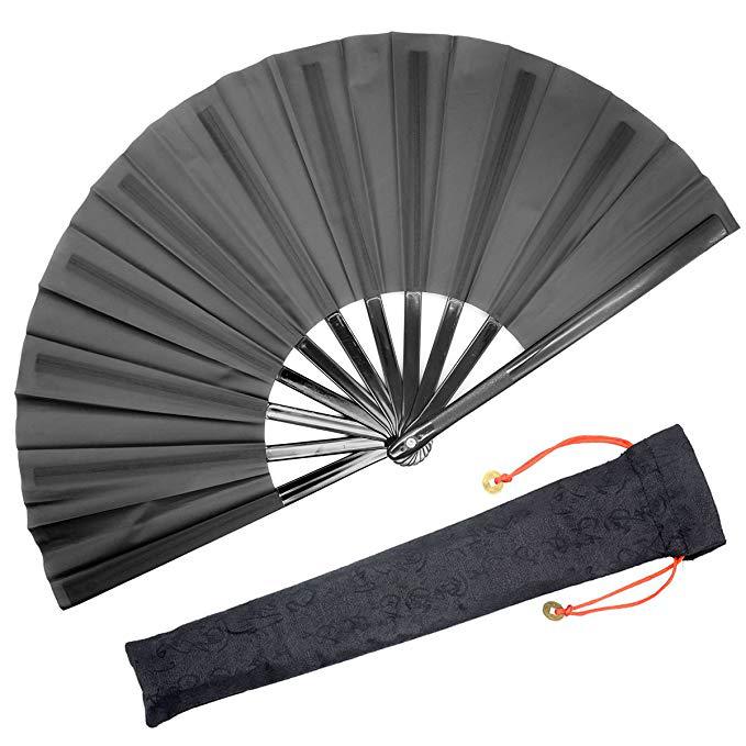 Elegant Women's Folding Fan High-Quality Durable Material with Carrying Bag