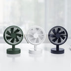 Tabletop Fan Compact Quiet Operation Adjustable Head Small Space Cooling