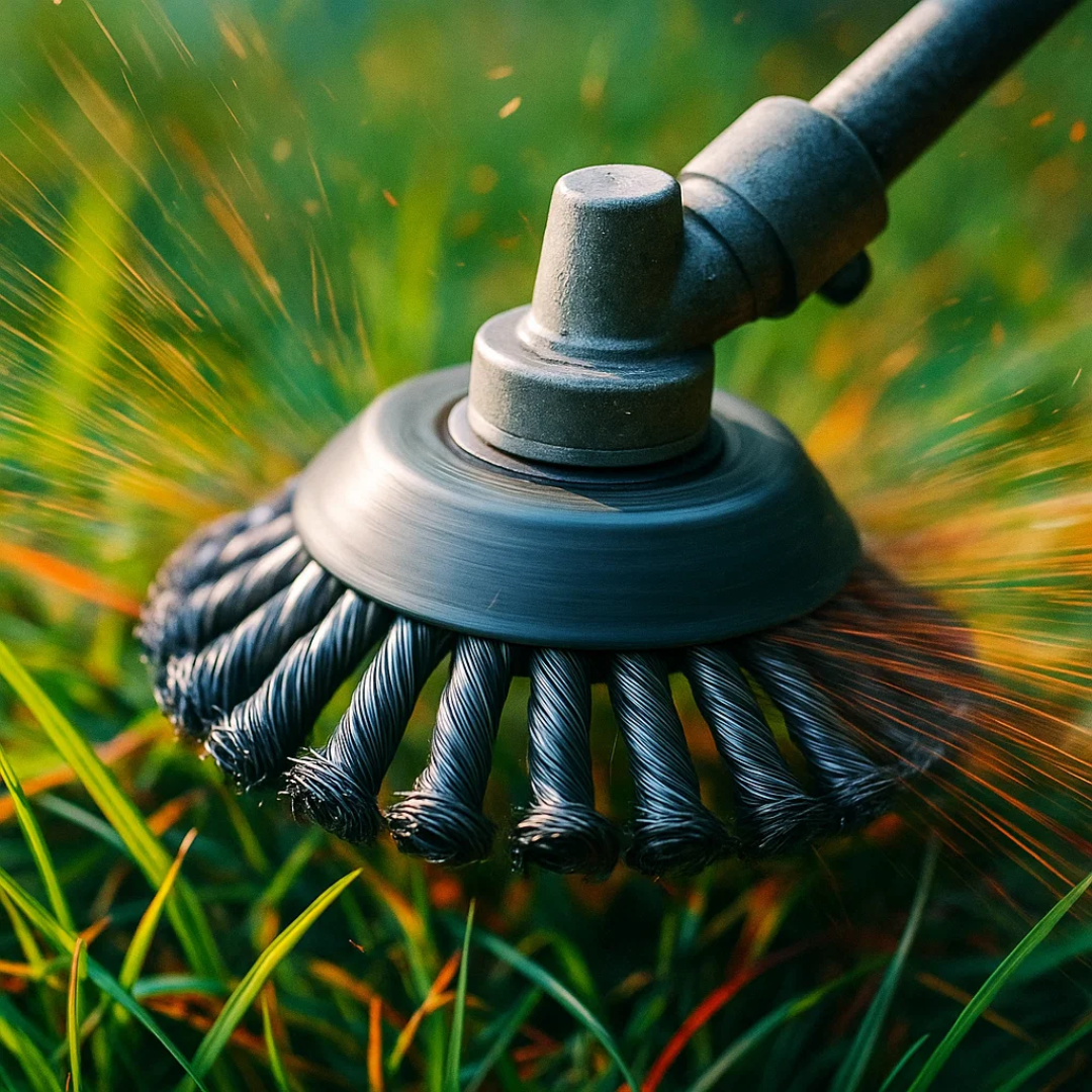 Grass Cutting Turbo Head 6-Blade Steel Wire Universal Trimmer Weed Brush 15.24 cm Silver