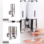 Wall Mounted Soap Dispenser Stainless Steel ABS 16.9 fl oz Push Pump Bathroom Organizer Set of 1-3